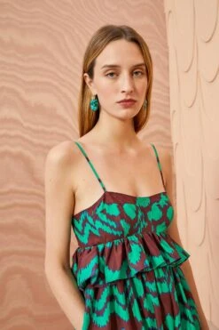 ULLA JOHNSON Amaliya Dress - Malachite -fashion store ULLA JOHNSON Amaliya Dress MALACHITE 05
