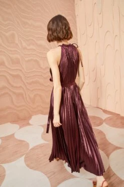 ULLA JOHNSON Amiko Dress - Mahogany -fashion store ULLA JOHNSON Amiko Dress MAHOGANY 0096
