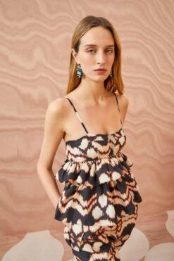 ULLA JOHNSON Amrita Top - Obsidian -fashion store ULLA JOHNSON Amrita Top OBSIDIAN 03