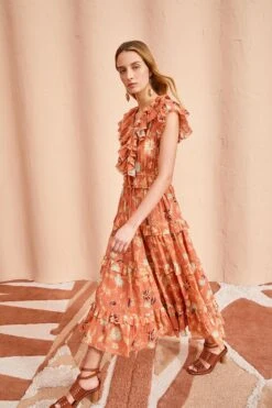 ULLA JOHNSON Arisa Dress - Mesa Floral -fashion store ULLA JOHNSON Arisa Dress MESA FLORAL 03
