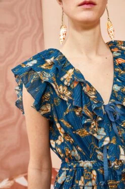 ULLA JOHNSON Arisa Dress - Moonlight Floral -fashion store ULLA JOHNSON Arisa Dress MOONLIGHT FLORAL 05