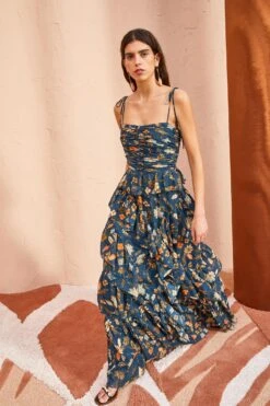 ULLA JOHNSON Aveline Gown - Moonlight Floral -fashion store ULLA JOHNSON Aveline Gown MOONLIGHT FLORAL 03 4981e131 d928 4568 b7af ea4bf5e5992d