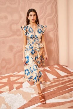 ULLA JOHNSON Avia Dress - Fossil -fashion store ULLA JOHNSON Avia Dress FOSSIL 05