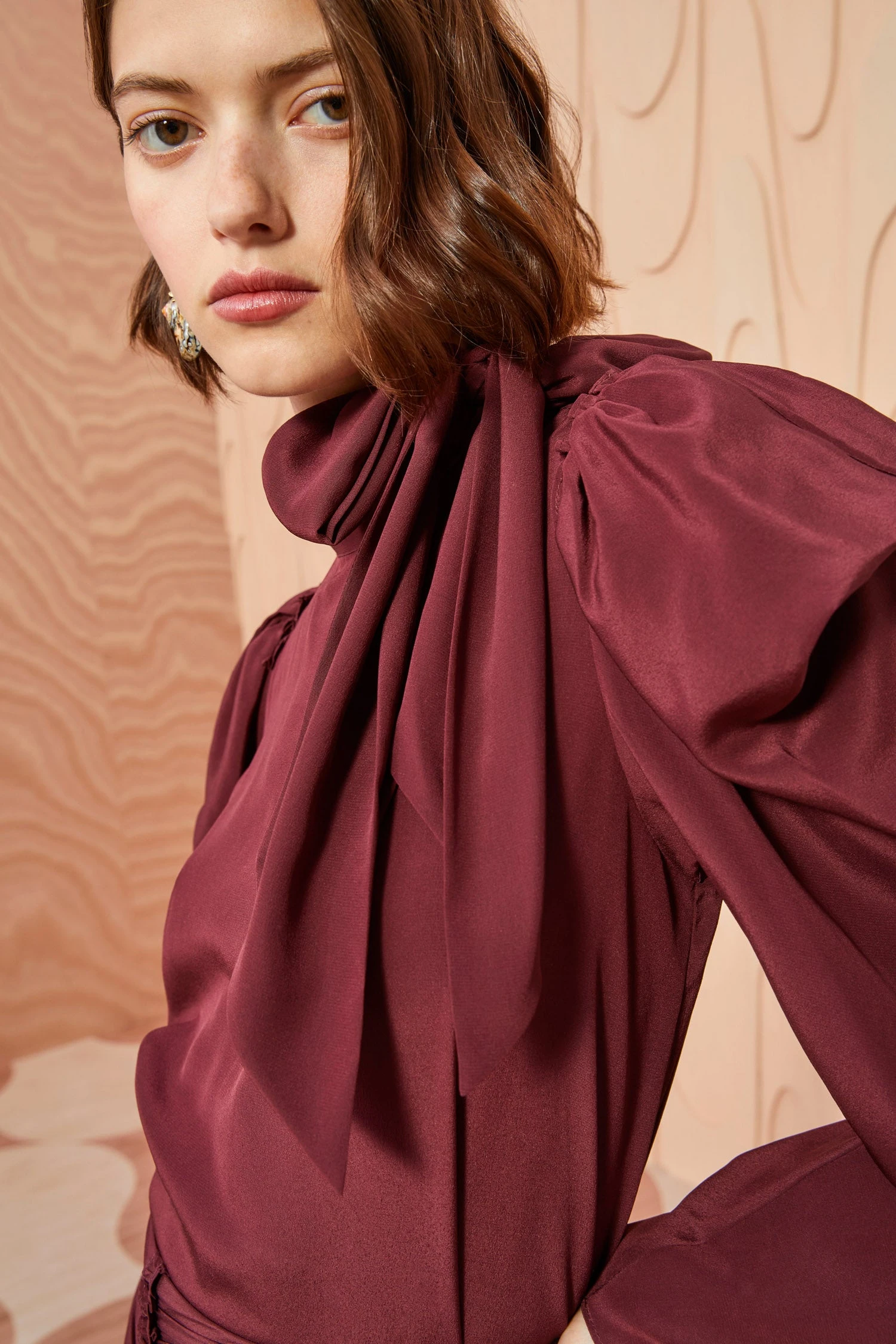 ULLA JOHNSON Brea Blouse - Mahogany 4 ULLA JOHNSON Brea Blouse - Mahogany - Image 2