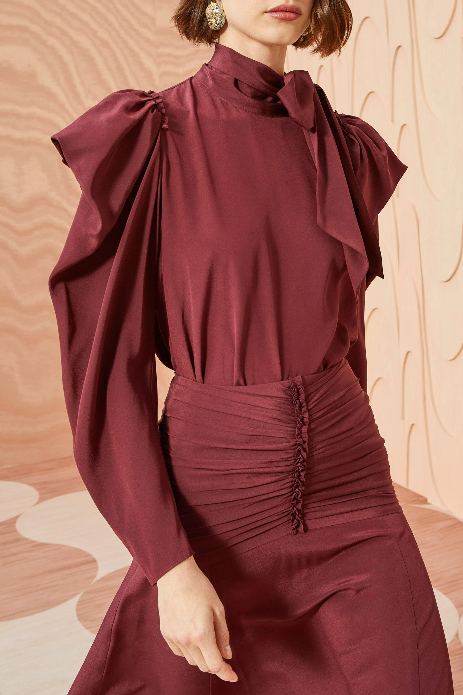 ULLA JOHNSON Brea Blouse - Mahogany 5 ULLA JOHNSON Brea Blouse - Mahogany - Image 3