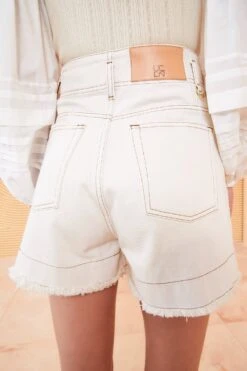 ULLA JOHNSON The Charlotte Short - Cowrie Wash 8 ULLA JOHNSON The Charlotte Short - Cowrie Wash -fashion store ULLA JOHNSON CHARLOTTE SHORT COWRIE 03