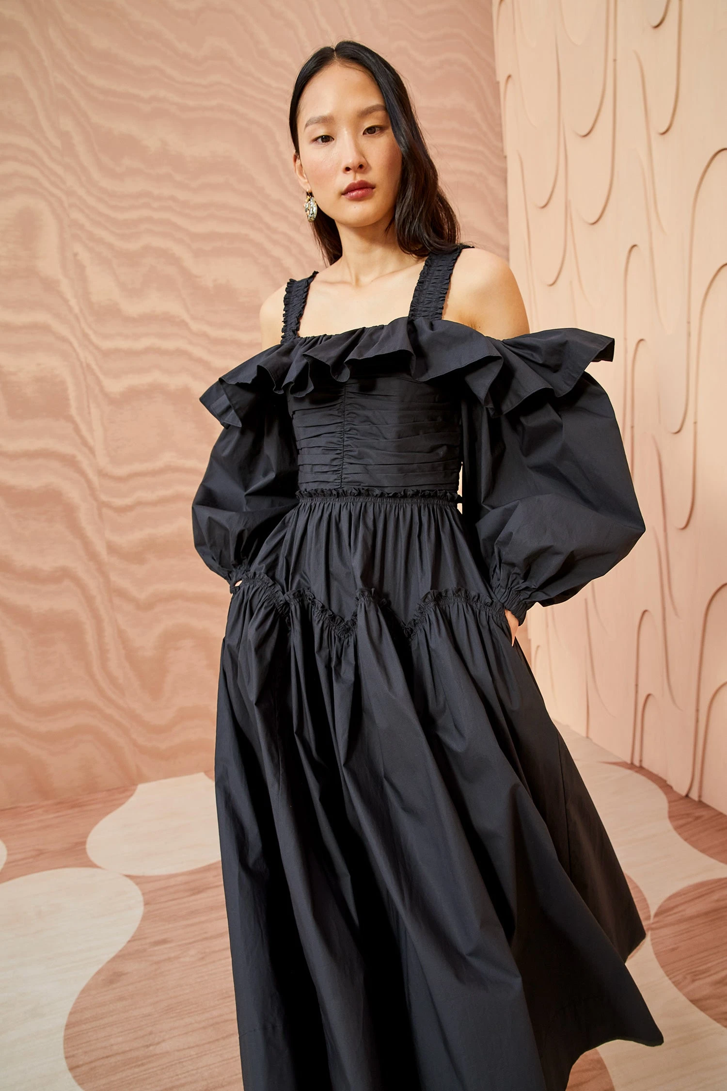 ULLA JOHNSON Caprice Dress - Noir 4 ULLA JOHNSON Caprice Dress - Noir - Image 2