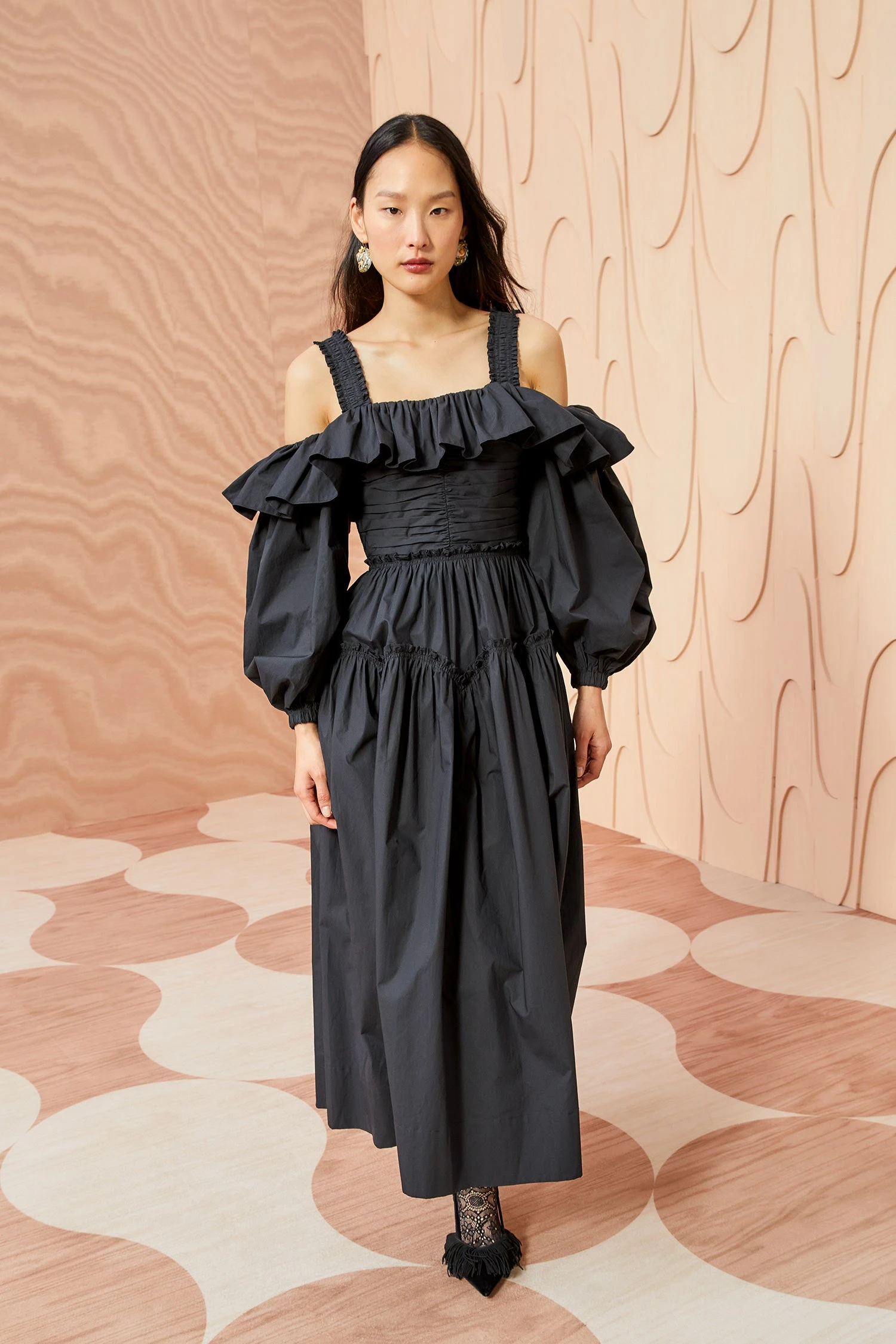 ULLA JOHNSON Caprice Dress - Noir 7 ULLA JOHNSON Caprice Dress - Noir - Image 5