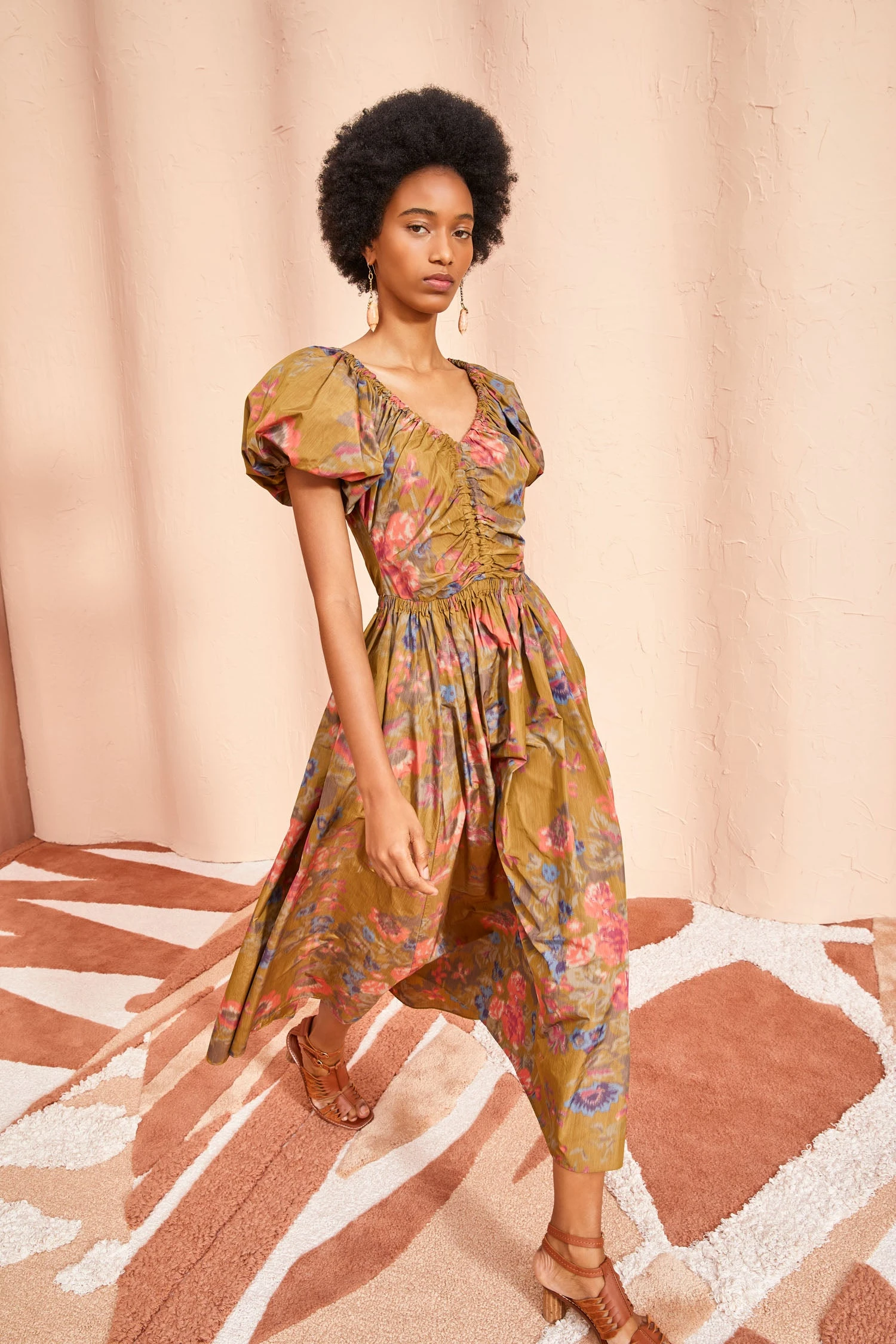 ULLA JOHNSON Cecile Dress - Bamboo 3 ULLA JOHNSON Cecile Dress - Bamboo