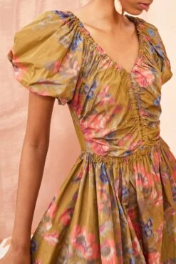 ULLA JOHNSON Cecile Dress - Bamboo 10 ULLA JOHNSON Cecile Dress - Bamboo -fashion store ULLA JOHNSON Cecile Dress BAMBOO 02 ALT