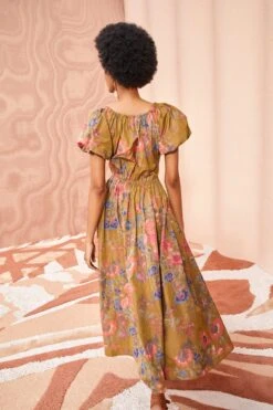 ULLA JOHNSON Cecile Dress - Bamboo 12 ULLA JOHNSON Cecile Dress - Bamboo -fashion store ULLA JOHNSON Cecile Dress BAMBOO 04