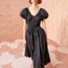 ULLA JOHNSON Cecile Dress - Noir 1 ULLA JOHNSON Cecile Dress - Noir -fashion store ULLA JOHNSON Cecile Dress NOIR 01 MAIN
