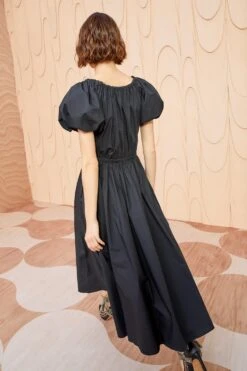 ULLA JOHNSON Cecile Dress - Noir -fashion store ULLA JOHNSON Cecile Dress NOIR 04