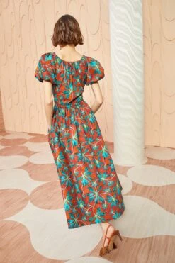 ULLA JOHNSON Cecile Dress - Tropical -fashion store ULLA JOHNSON Cecile Dress TROPICAL 04