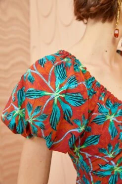 ULLA JOHNSON Cecile Dress - Tropical -fashion store ULLA JOHNSON Cecile Dress TROPICAL 05