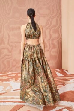 ULLA JOHNSON Celestina Gown - Woodland 13 ULLA JOHNSON Celestina Gown - Woodland -fashion store ULLA JOHNSON Celestina Gown WOODLAND 0192