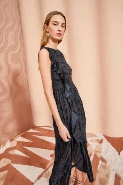 ULLA JOHNSON Circe Gown - Noir -fashion store ULLA JOHNSON Circe Gown NOIR 05