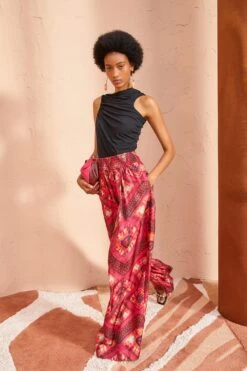 ULLA JOHNSON Clemence Pants - Wild Rose -fashion store ULLA JOHNSON Clemence Pants WILD ROSE 05