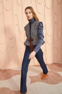 ULLA JOHNSON Clyde Vest - Graphite -fashion store ULLA JOHNSON Clyde Vest GRAPHITE 0097