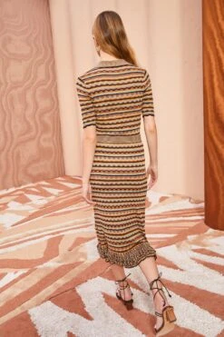 ULLA JOHNSON Cosette Skirt - Tiger's Eye -fashion store ULLA JOHNSON Cosette Skirt TIGER SEYE 0113