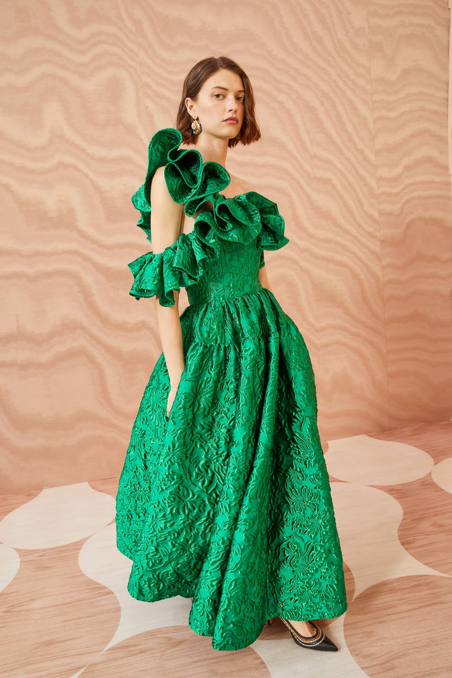 ULLA JOHNSON Cosima Gown - Emerald 6 ULLA JOHNSON Cosima Gown - Emerald - Image 4