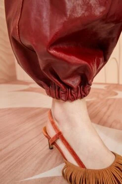 ULLA JOHNSON Cyrus Pant - Mahogany -fashion store ULLA JOHNSON Cyrus Pant MAHOGANY 0165