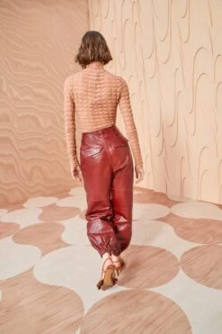 ULLA JOHNSON Cyrus Pant - Mahogany -fashion store ULLA JOHNSON Cyrus Pant MAHOGANY 0189