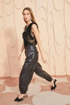 ULLA JOHNSON Cyrus Pant - Noir 11 ULLA JOHNSON Cyrus Pant - Noir -fashion store ULLA JOHNSON Cyrus Pant NOIR 0003