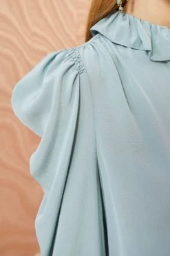 ULLA JOHNSON Dara Blouse - Agave -fashion store ULLA JOHNSON Dara Blouse AGAVE 0047