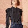 ULLA JOHNSON Dari Blouse - Noir -fashion store ULLA JOHNSON Dara Blouse NOIR 05