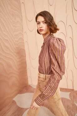 ULLA JOHNSON Dari Blouse - Mulberry -fashion store ULLA JOHNSON Dari Blouse MULBERRY 0070