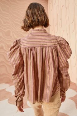 ULLA JOHNSON Dari Blouse - Mulberry -fashion store ULLA JOHNSON Dari Blouse MULBERRY 0125