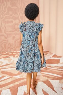 ULLA JOHNSON Denia Dress - Morning Glory -fashion store ULLA JOHNSON Denia Dress MORNING GLORY 03
