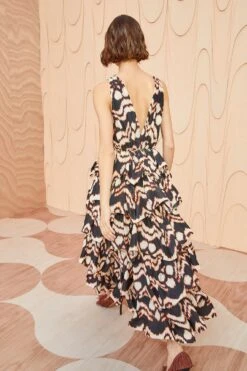 ULLA JOHNSON Dephne Dress - Obsidian -fashion store ULLA JOHNSON Dephne Dress OBSIDIAN 04