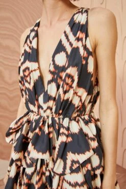 ULLA JOHNSON Dephne Dress - Obsidian -fashion store ULLA JOHNSON Dephne Dress OBSIDIAN 05