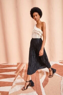 ULLA JOHNSON Dioni Skirt - Noir -fashion store ULLA JOHNSON Dioni Skirt NOIR 03