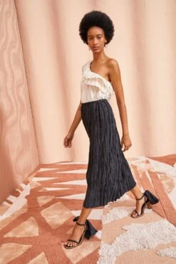 ULLA JOHNSON Dioni Skirt - Noir -fashion store ULLA JOHNSON Dioni Skirt NOIR 05