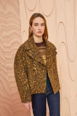 ULLA JOHNSON Dorothea Jacket - Lynx -fashion store ULLA JOHNSON Dorothea Jacket LYNX 0135