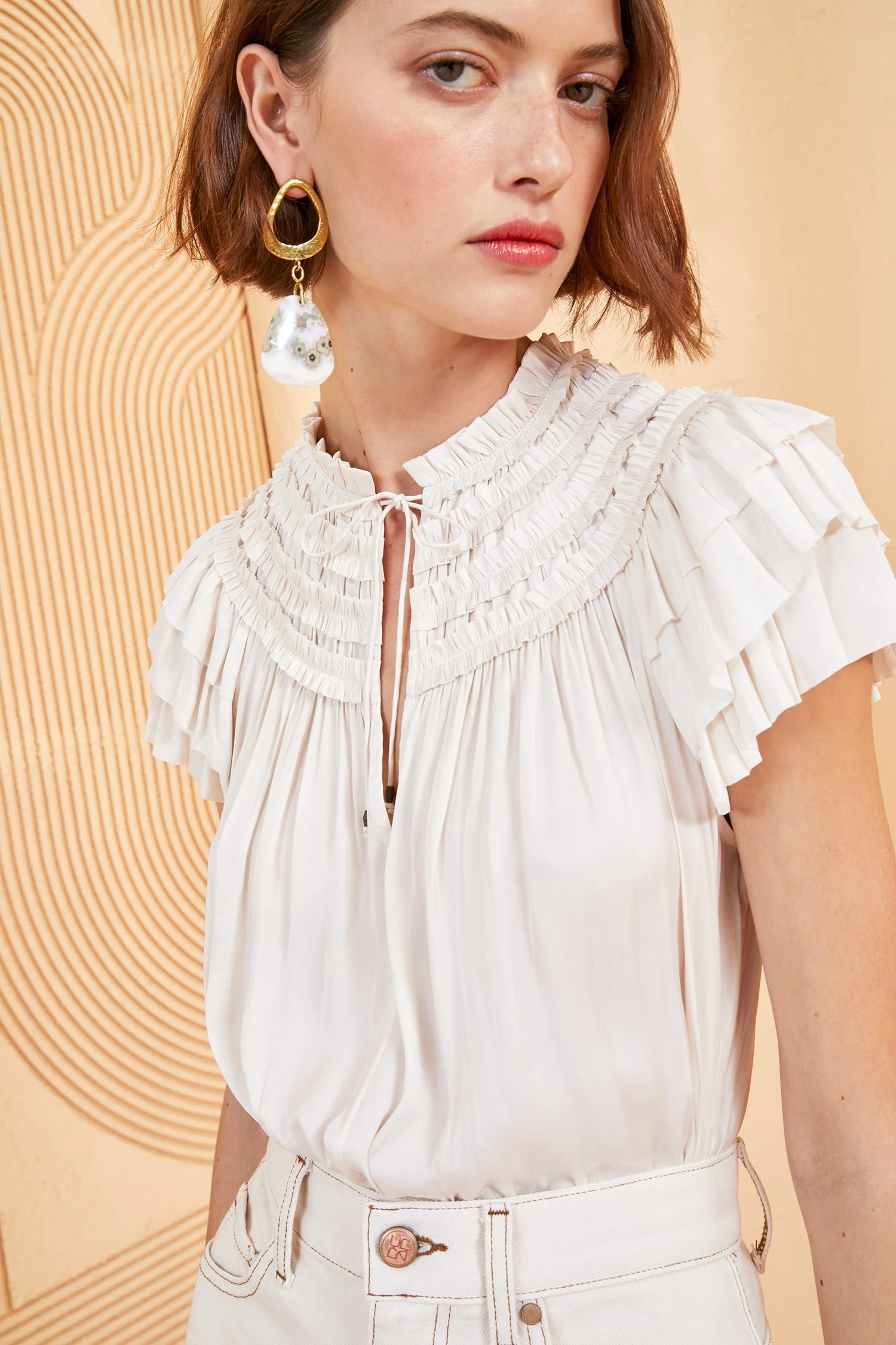 ULLA JOHNSON Eva Top - Blanc 4 ULLA JOHNSON Eva Top - Blanc - Image 2