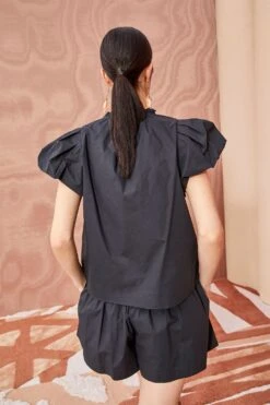 ULLA JOHNSON Evelyn Top - Noir -fashion store ULLA JOHNSON EVELYN TOP NOIR 04