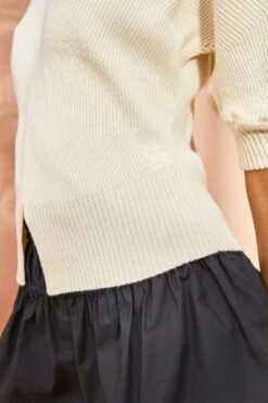 ULLA JOHNSON Eila Top - Chalk -fashion store ULLA JOHNSON Eila Top CHALK 0053