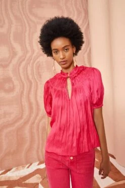 ULLA JOHNSON Eleni Top - Orchid -fashion store ULLA JOHNSON Eleni Top ORCHID 03