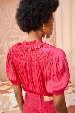 ULLA JOHNSON Eleni Top - Orchid -fashion store ULLA JOHNSON Eleni Top ORCHID 04