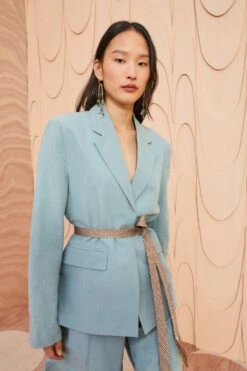 ULLA JOHNSON Ellery Jacket - Agave -fashion store ULLA JOHNSON Ellery Jacket AGAVE 0184