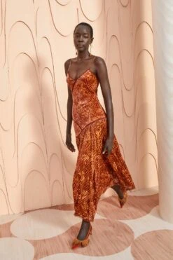 ULLA JOHNSON Elodie Dress - Sienna -fashion store ULLA JOHNSON Elodie Dress SIENNA 0036