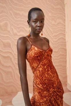 ULLA JOHNSON Elodie Dress - Sienna -fashion store ULLA JOHNSON Elodie Dress SIENNA 0112