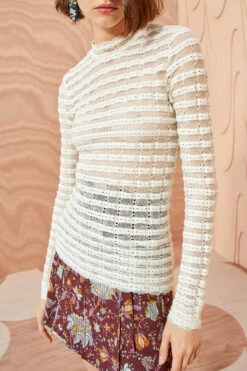 ULLA JOHNSON Emma Top - Pristine -fashion store ULLA JOHNSON Emma Top PRISTINE 0146