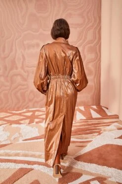 ULLA JOHNSON Ettienne Coat - Bronze -fashion store ULLA JOHNSON Ettienne Coat BRONZE 0204