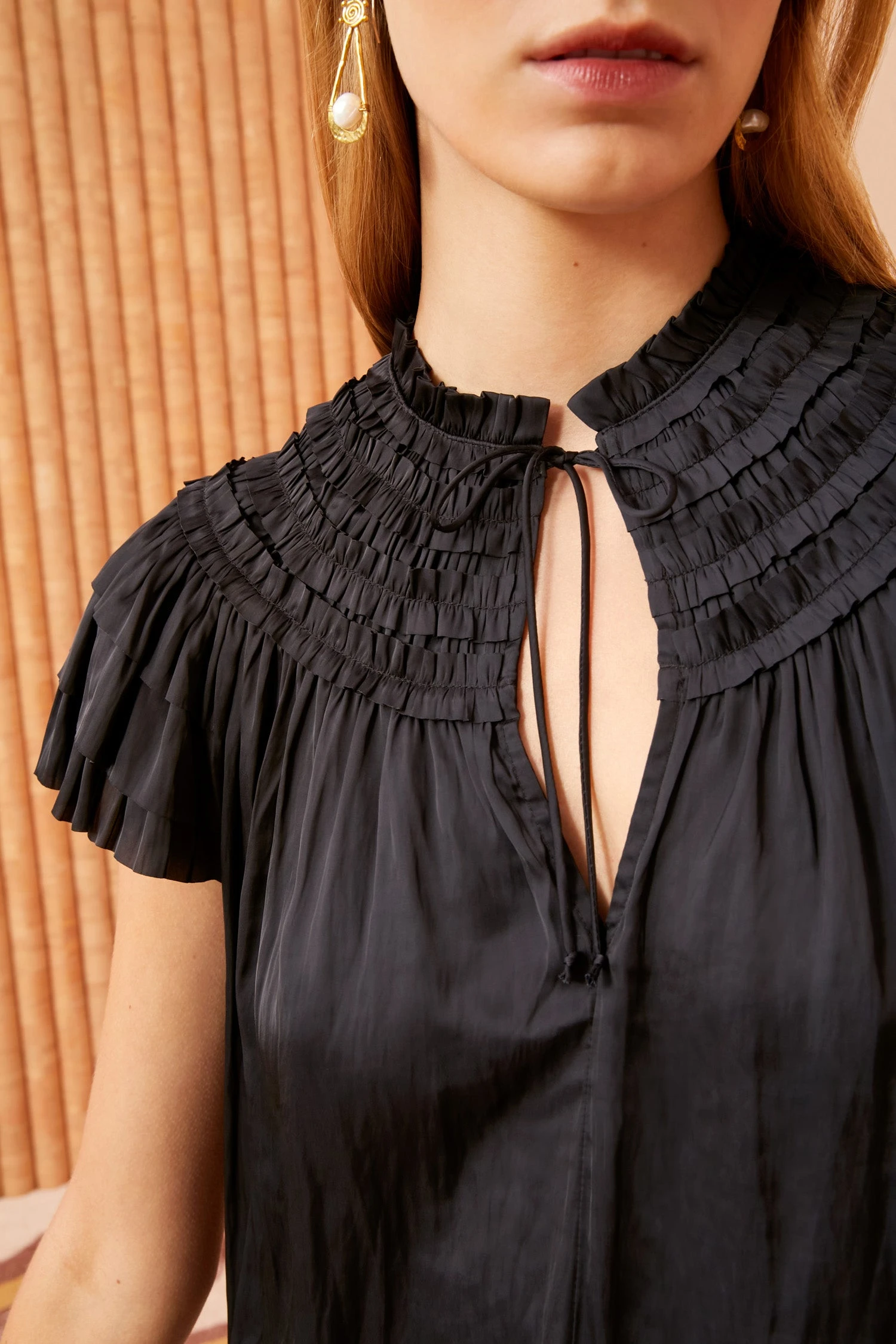 ULLA JOHNSON Eva Top - Noir 4 ULLA JOHNSON Eva Top - Noir - Image 2