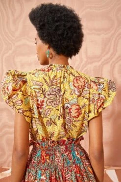 ULLA JOHNSON Evelyn Top - Calla Lily -fashion store ULLA JOHNSON Evelyn Top CALLA LILY 03